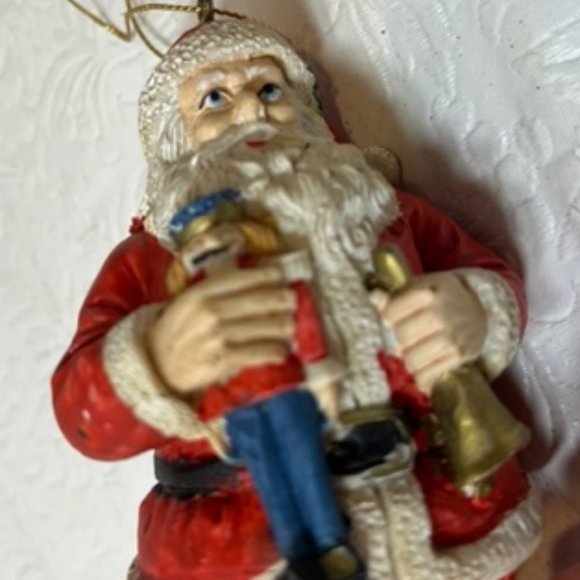 VTG Jaimy Santa Claus Christmas Tree Hanging Ornament Round Bottom Taiwan - Picture 7 of 13